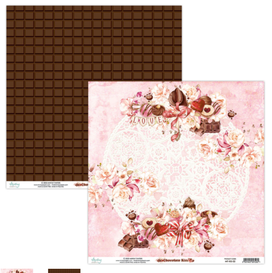 Chocolate Kiss - 6 x 6 Paper Set - Mintay Papers