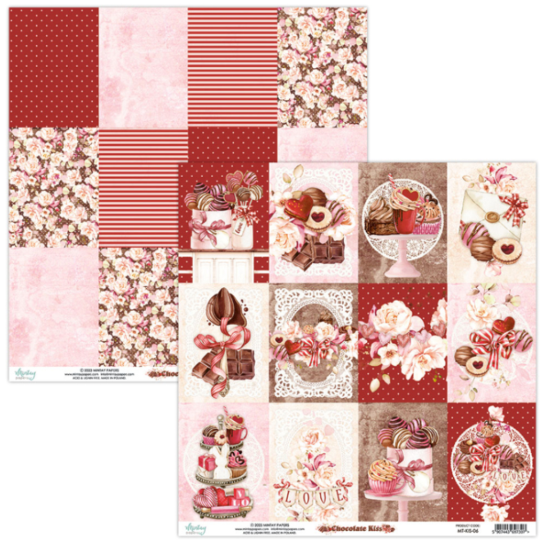 Chocolate Kiss - 6 x 6 Paper Set - Mintay Papers