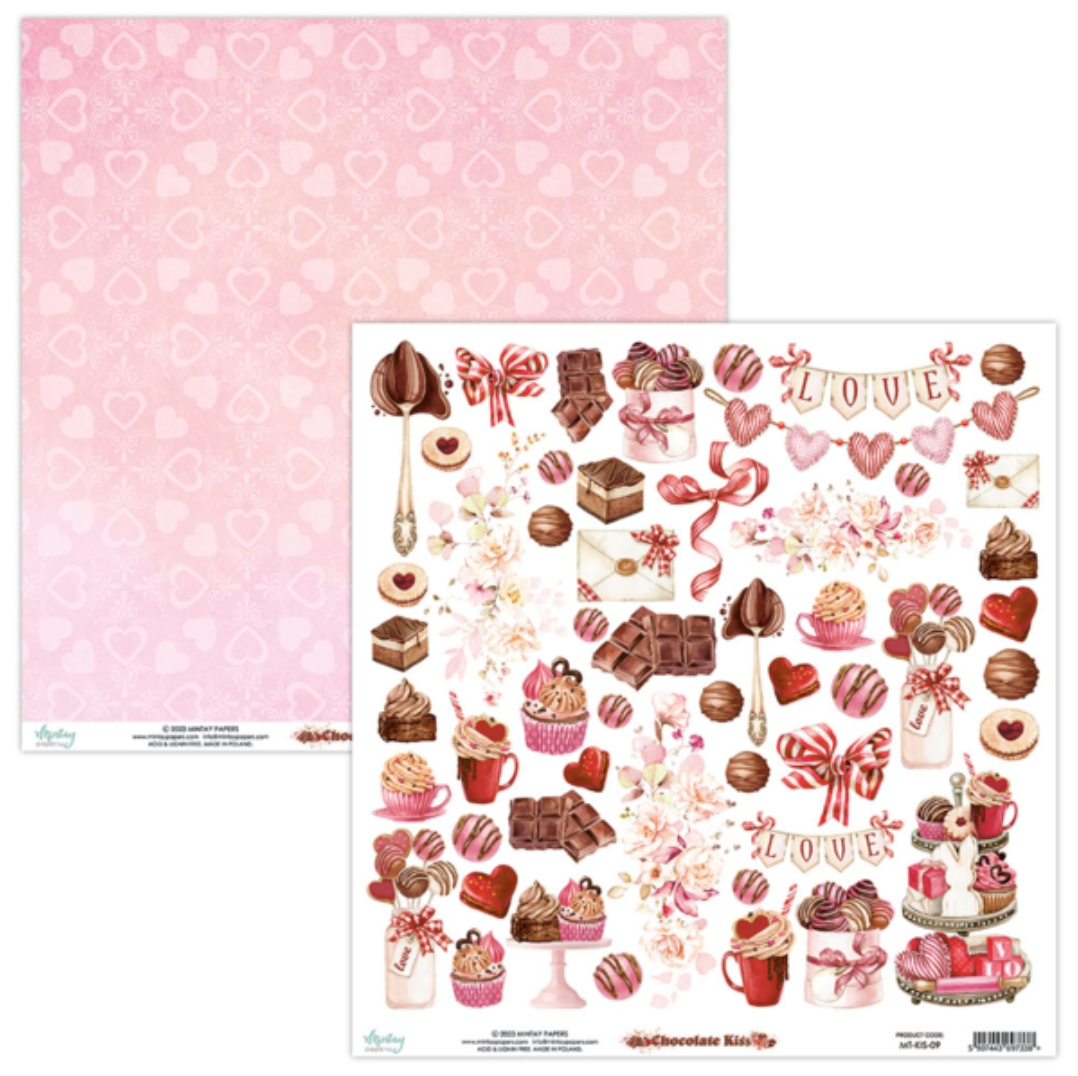 Chocolate Kiss - 12 x 12 Paper Set - Mintay Papers