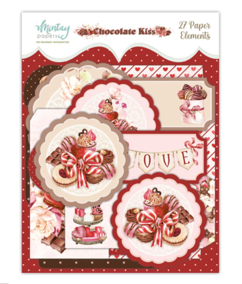 Chocolate Kiss - Paper Elements - 27 pcs - Mintay Papers