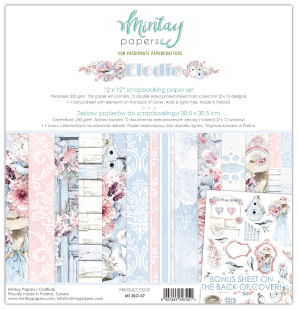 Elodie - 12 x 12 Paper Set - Mintay Papers