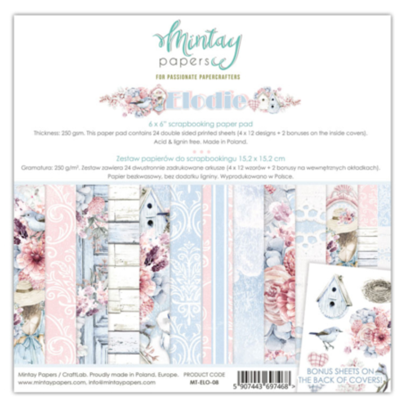 Elodie - 6 x 6 Paper Set - Mintay Papers