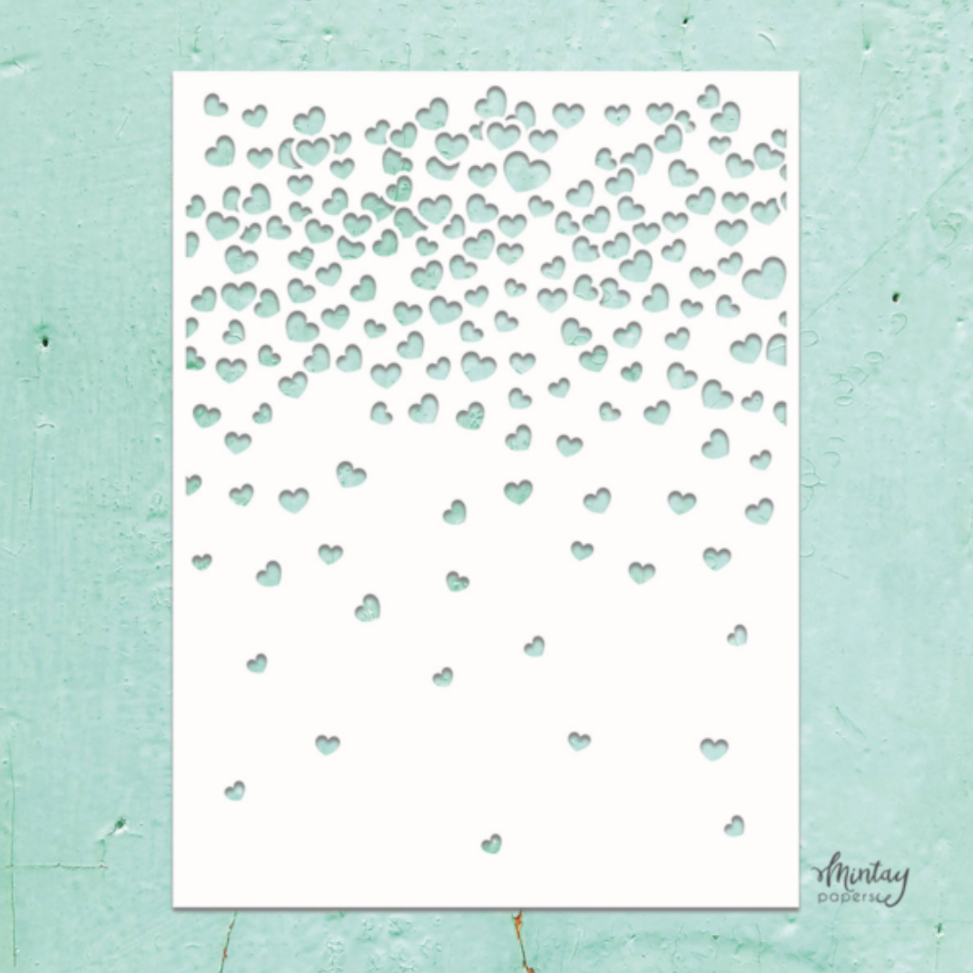Stencil - Hearts - Mintay Kreativa - Mintay Papers