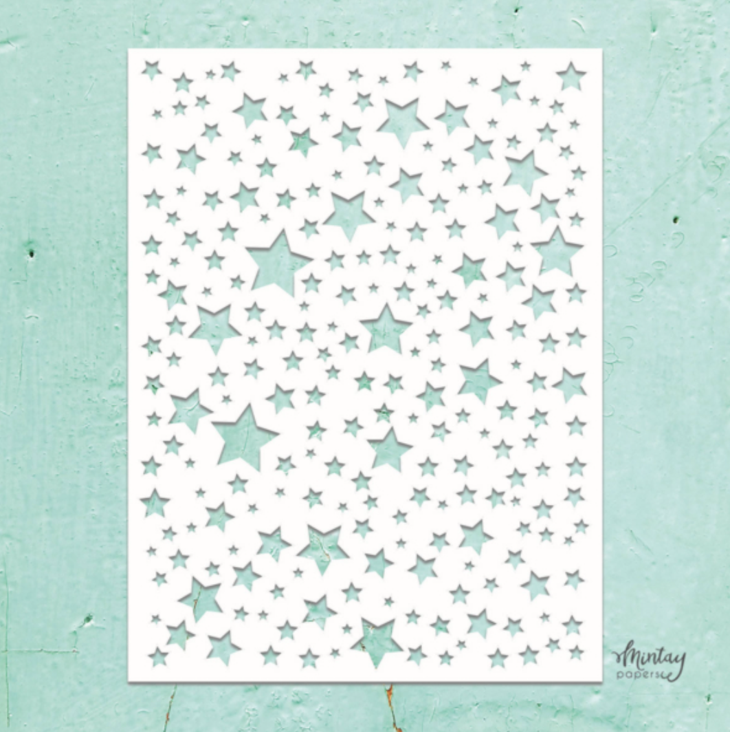 Stencil - Stars - Mintay Kreativa - Mintay Papers