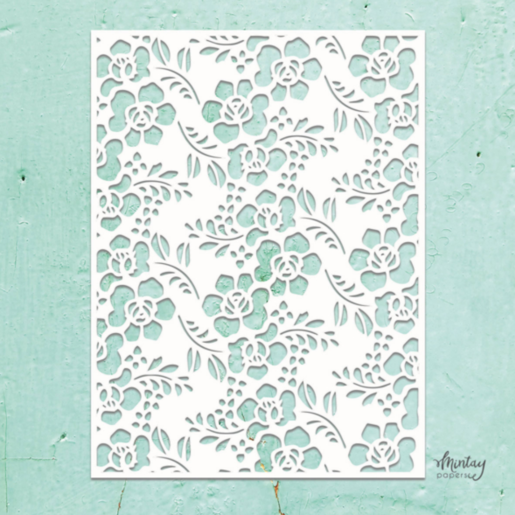 Stencil - Flowers - Mintay Kreativa - Mintay Papers