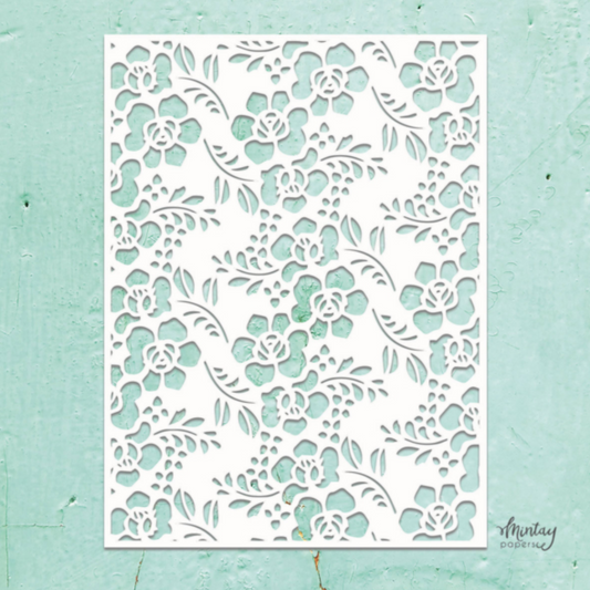 Stencil - Flowers - Mintay Kreativa - Mintay Papers