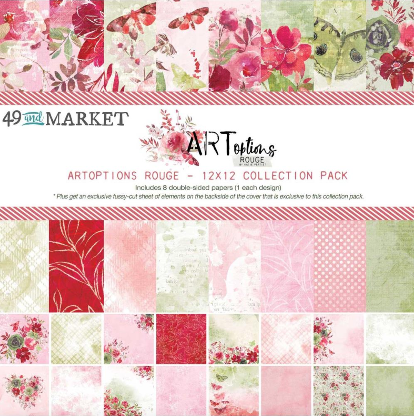 12x12 Inch - ART Options Rouge - 49 And Market - Collection Pack