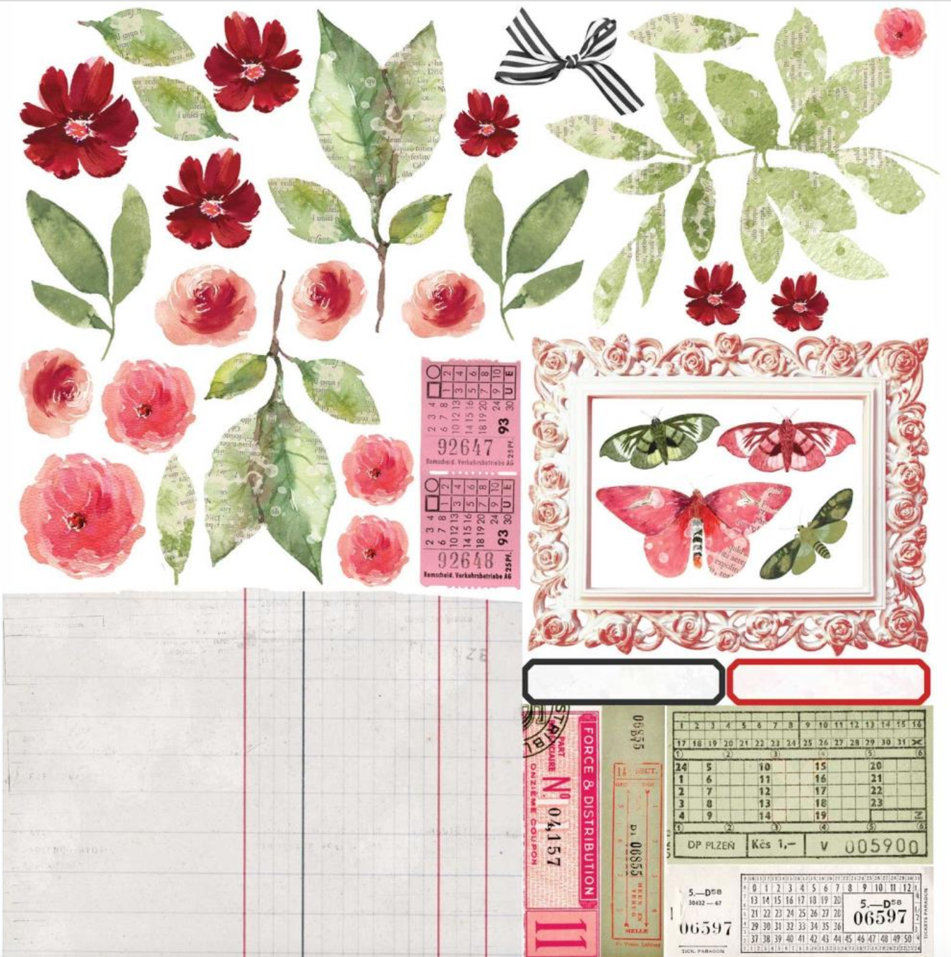 49 and Market Collection Pack 12X12-ARToptions Rouge