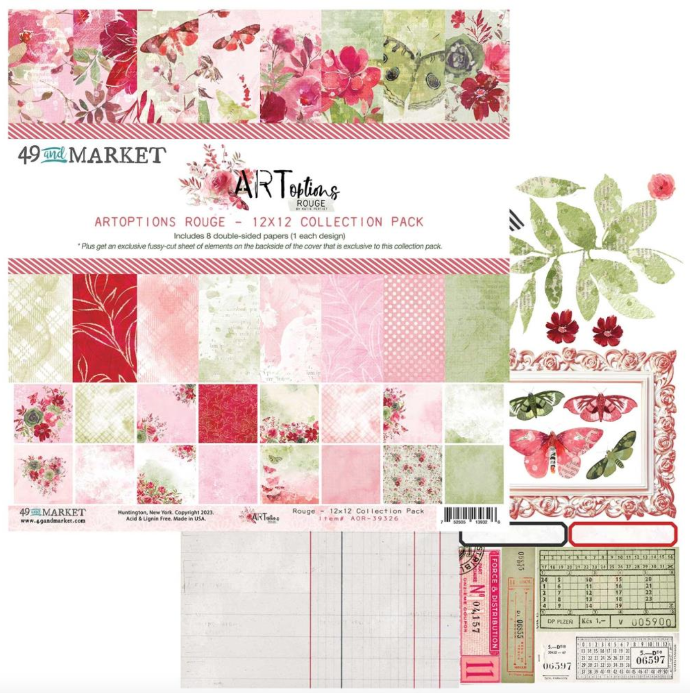 12x12 Inch - ART Options Rouge - 49 And Market - Collection Pack