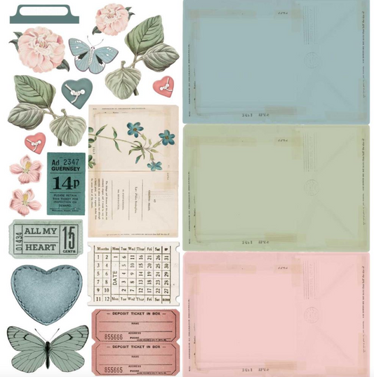 12x12 Inch - Vintage Artistry Tranquility - 49 And Market - Collection Pack