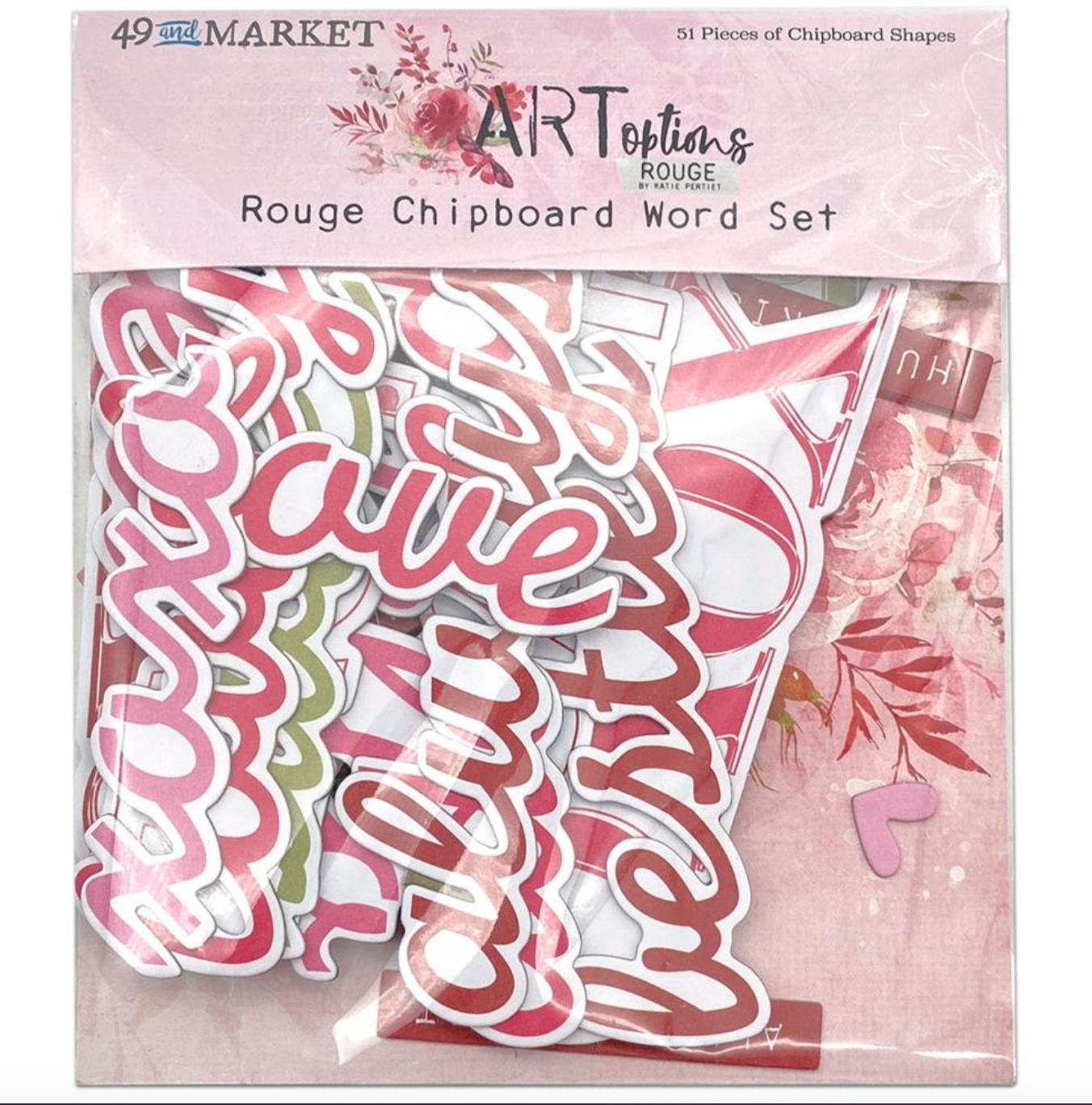 Chipboard Word Set - ART Options Rouge - 49 and Market