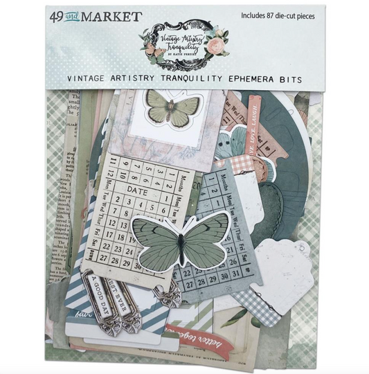 Ephemera Bits - Vintage Artistry Tranquility - 49 and Market