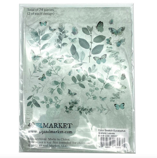Acetate Leaves - Color Swatch - Eucalyptus - 49 and Market