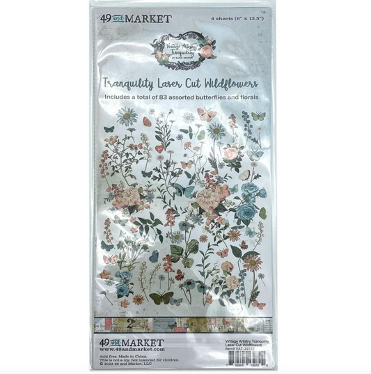 Laser Cut Outs - Wildflowers - Vintage Artistry Tranquility - 49 and Market