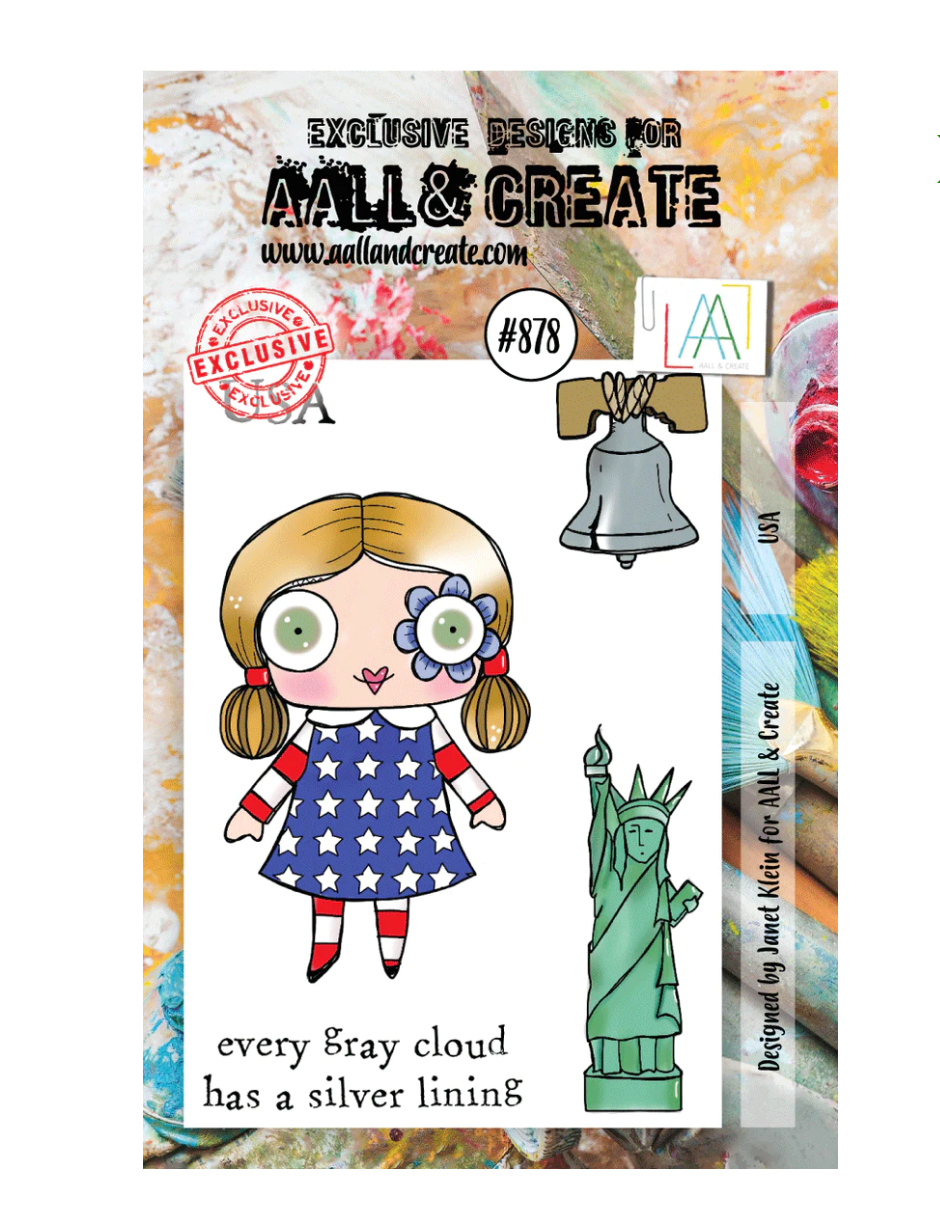 AALL and Create - USA - A7 - Designer Janet Klein - Clear Stamp Set - #878