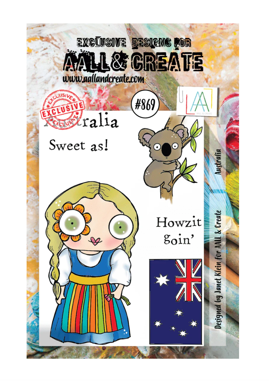 AALL and Create - Australia - A7 - Designer Janet Klein - Clear Stamp Set - #869
