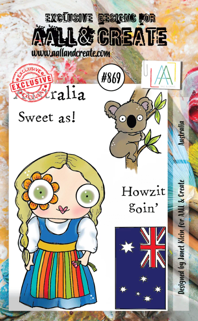 AALL and Create - Australia - A7 - Designer Janet Klein - Clear Stamp Set - #869