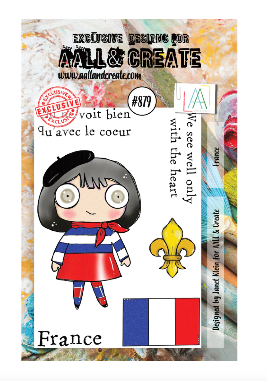 AALL and Create - France - A7 - Designer Janet Klein - Clear Stamp Set - #879