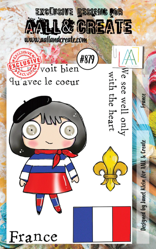 AALL and Create - France - A7 - Designer Janet Klein - Clear Stamp Set - #879