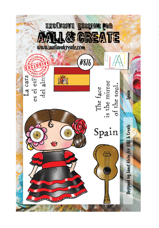 AALL and Create - Spain - A7 - Designer Janet Klein - Clear Stamp Set - #876