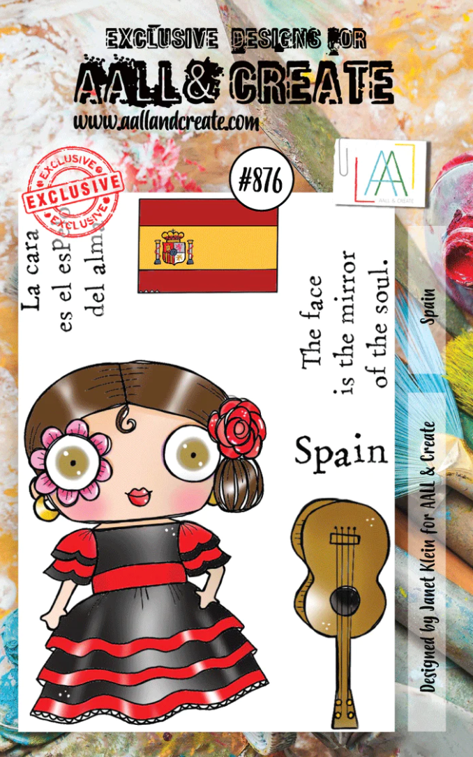AALL and Create - Spain - A7 - Designer Janet Klein - Clear Stamp Set - #876