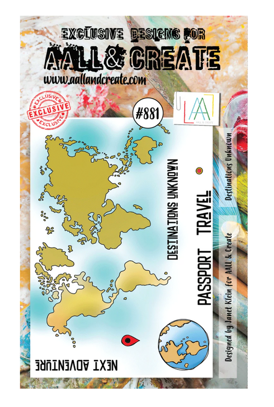 AALL and Create - Destinations Unknown - A6 - Janet Klein - Clear Stamp Set - #881