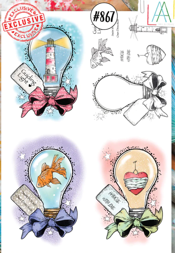 A5 - Lightbulb Moments - Clear Stamp Set - AALL and Create - Dominic Phillips - #867