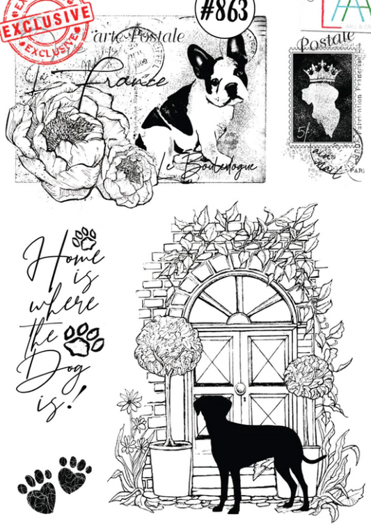 A5 - Postal Pooch - Clear Stamp Set - AALL and Create - Dominic Phillips - #863