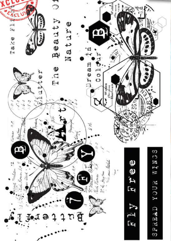 A5 - Spread Your Wings -  AALL and Create - Tracy Evans - Clear Stamp Set - #729