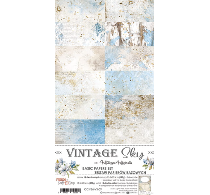 Set Of Basic Papers - VINTAGE SKY - Craft O Clock