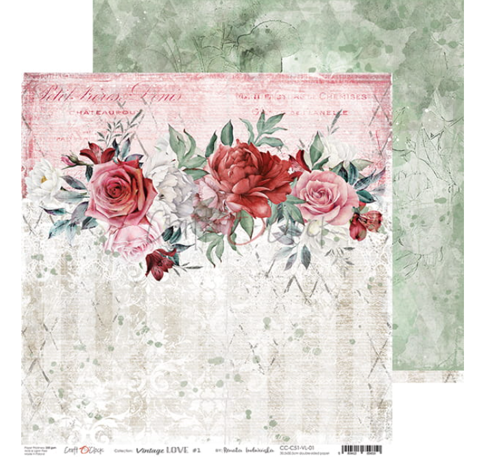 12 x 12 Inch - VINTAGE LOVE - Craft O Clock