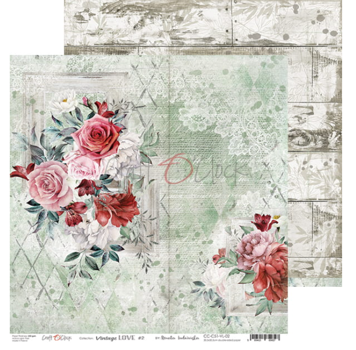12 x 12 Inch - VINTAGE LOVE - Craft O Clock