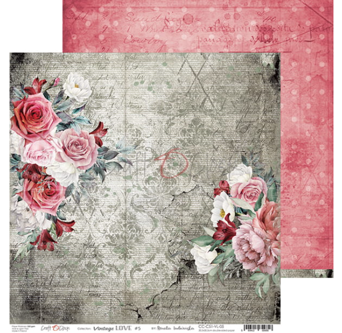 12 x 12 Inch - VINTAGE LOVE - Craft O Clock