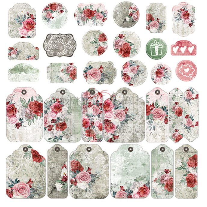 12 x 12 Inch - VINTAGE LOVE - Craft O Clock