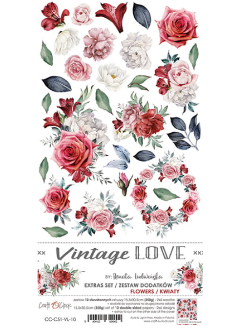 Extras Set - VINTAGE LOVE - Flowers - Craft O Clock
