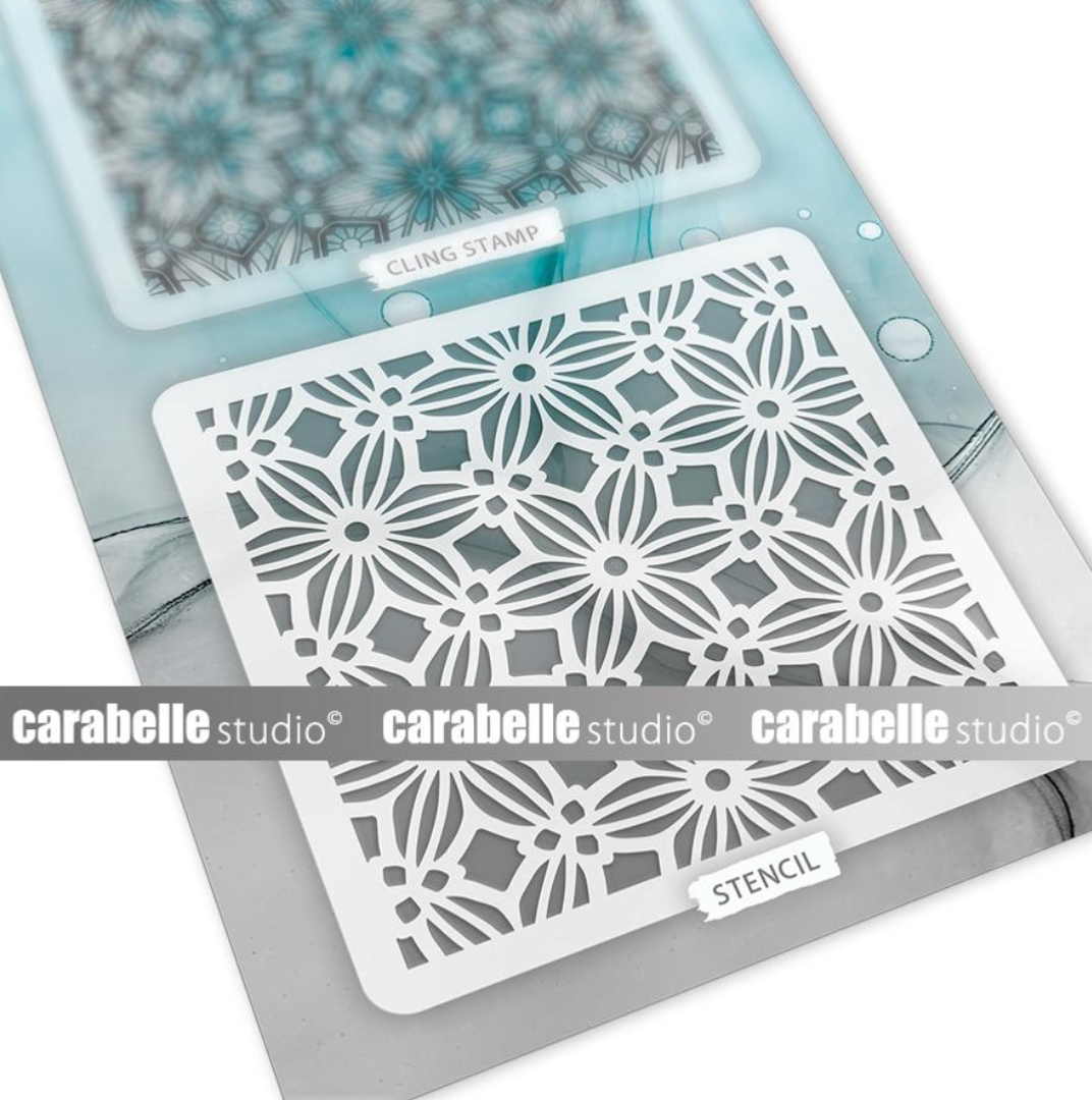Art Stamp and Stencil Set - Star Flower Pattern - Birgit Koopsen - Carabelle Studio