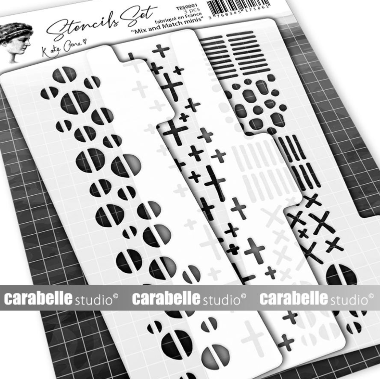 Stencils Set - Mix and Match - Minis by Kate Crane - Carabelle Studio