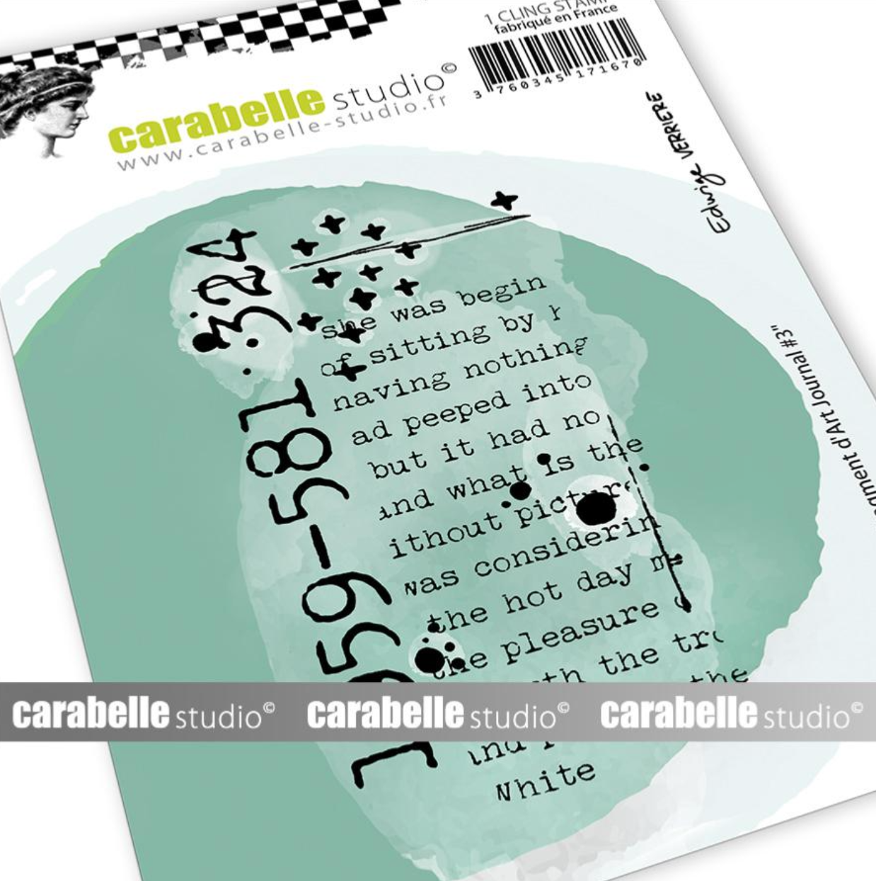 Stamp - A7 - Fragment d'Art Journal No 3. - Edwige Verrière - Carabelle Studio