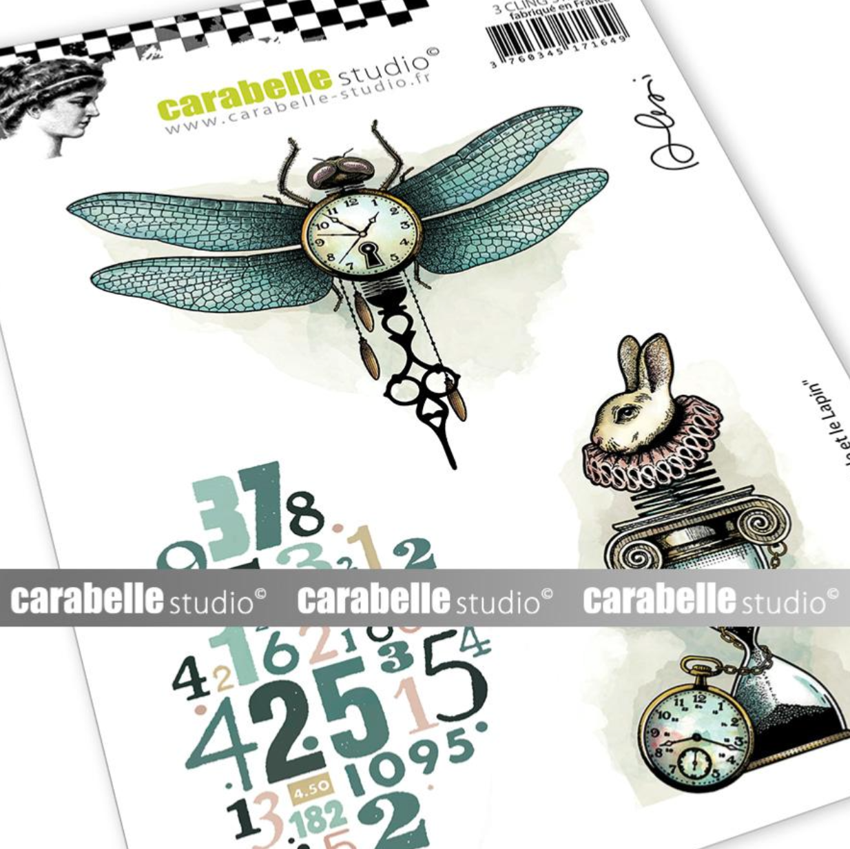 Cling Stamp A6 - La Libellule et le Lapin by Alexi - Carabelle Studio