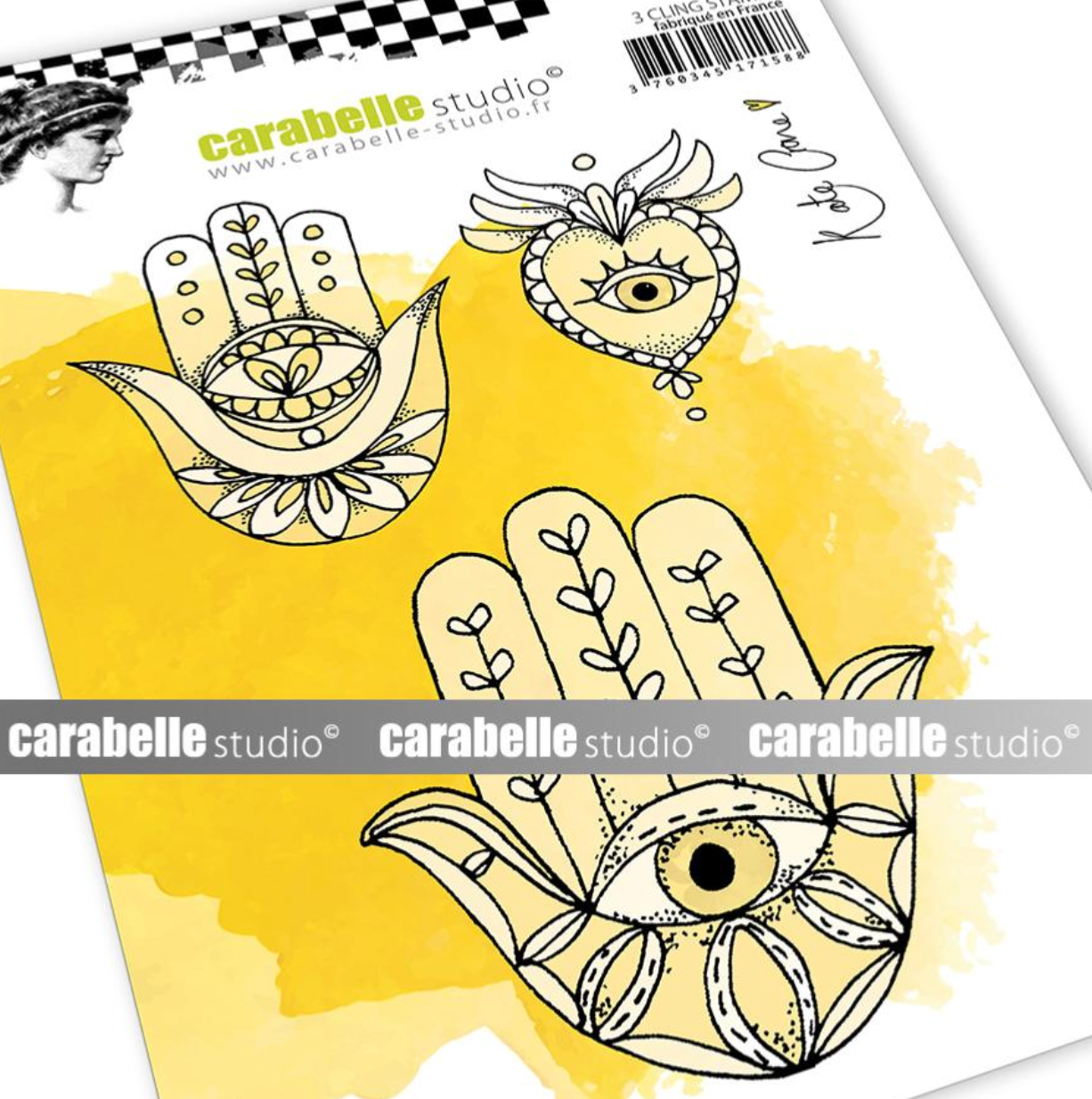 Cling Stamp A6 - Hamsa by Kate Crane - Carabelle Studio