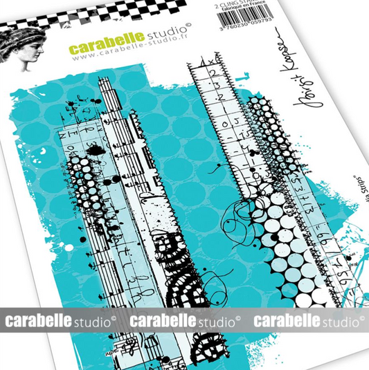 Cling Stamp A6 - Mixed Media Strips by Birgit Koopsen - Carabelle Studio