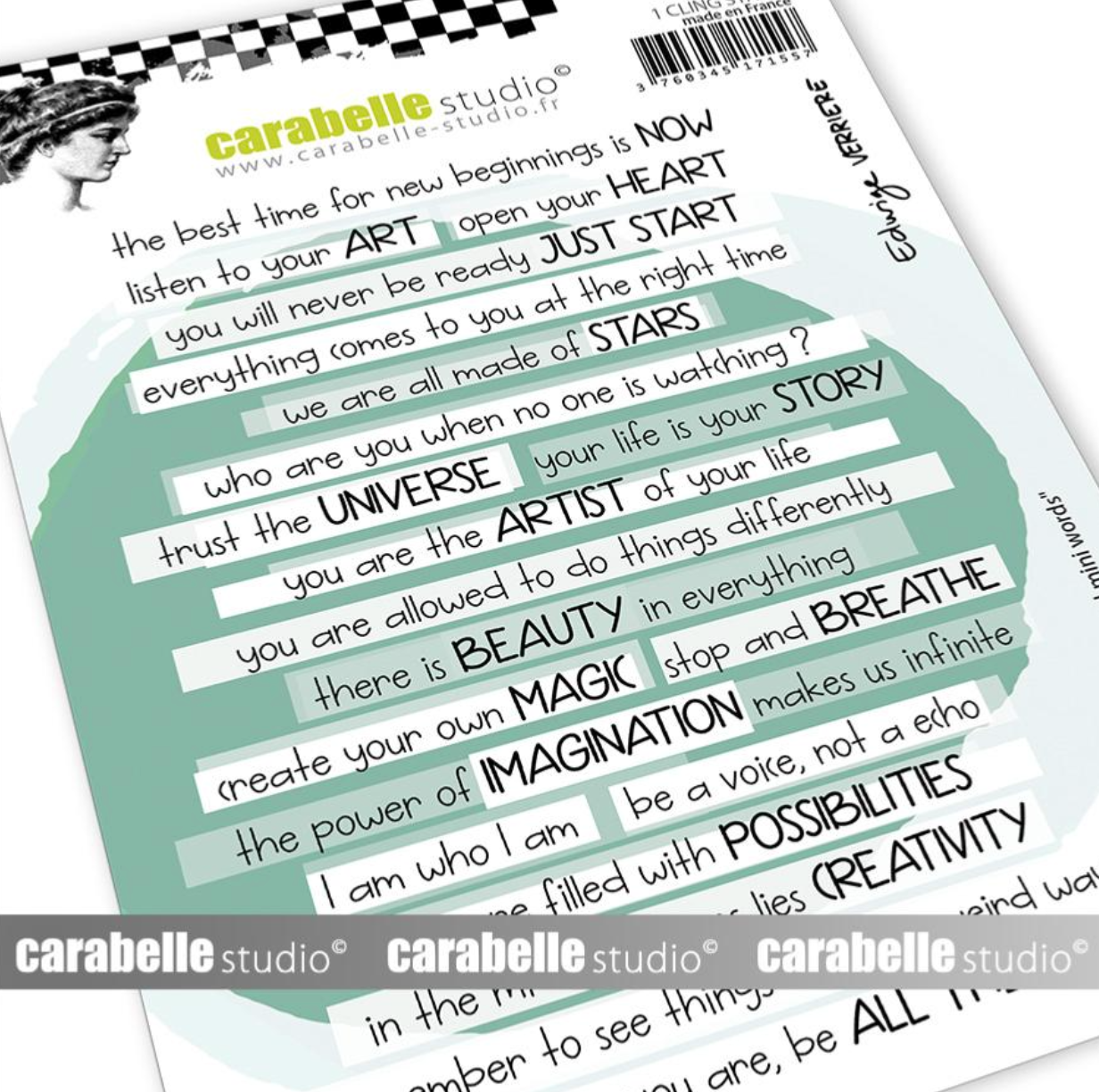 Cling Stamp A6 - Art Journal Mini Words by Edwige Verrière - Carabelle Studio