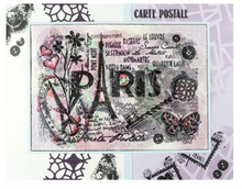 Paris Postcard - Clear Stamp - Woodware Craft Collection - 4X6