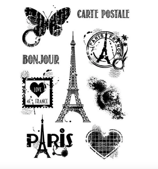 Paris Elements - Clear Stamp - Woodware Craft Collection - Clear Magic - 4X6
