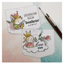 Doudou Chevalier - Stamp - 2.5 x 1.5 inch - Chou and Flowers