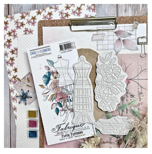 Le Buste - Rubber Stamp - Chou and Flowers