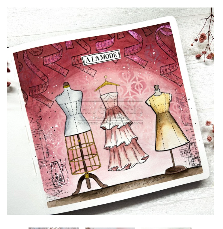 Le Buste - Rubber Stamp - Chou and Flowers