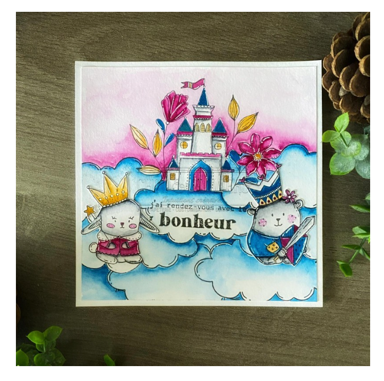 Le Chateau / The Castle - Rubber Stamp - Chou and Flowers