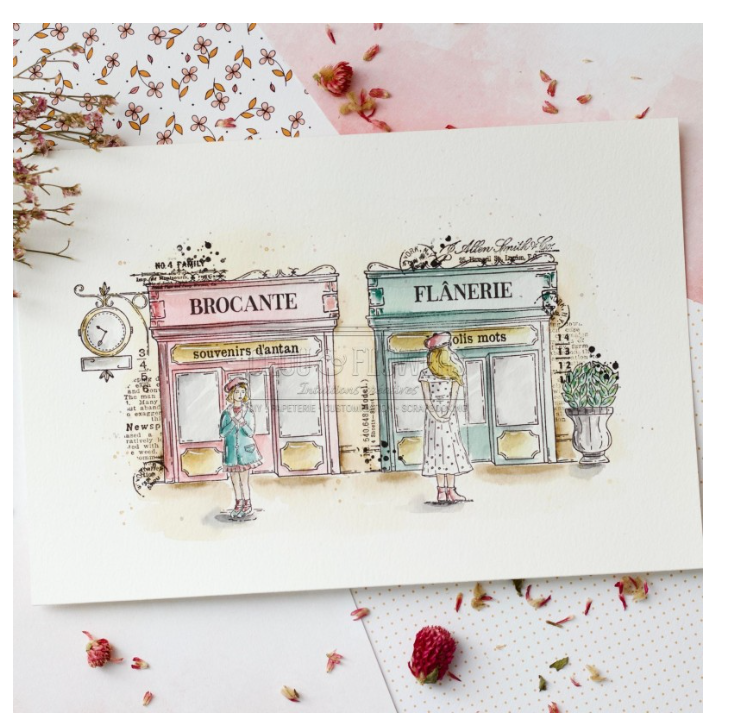 Newspaper - Clear Stamp Set - Chou and Flowers