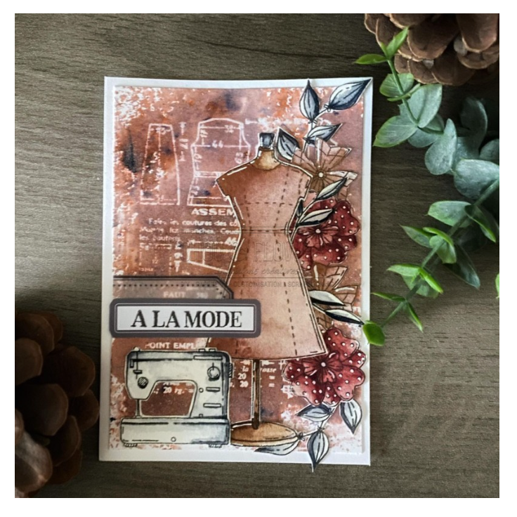 Patterns Background / Fond Patron -  Clear Stamp - Chou and Flowers